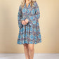 Groovy Blue Print Dress