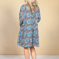 Groovy Blue Print Dress