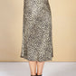 Silk Feel Leopard Print Skirt