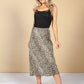 Silk Feel Leopard Print Skirt