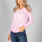 V NECK SOFT KNIT JUMPER IN MAUVE