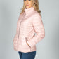 QUILTED COAT IN ROSE