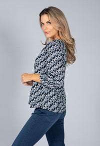 Geometric Pattern Blouse