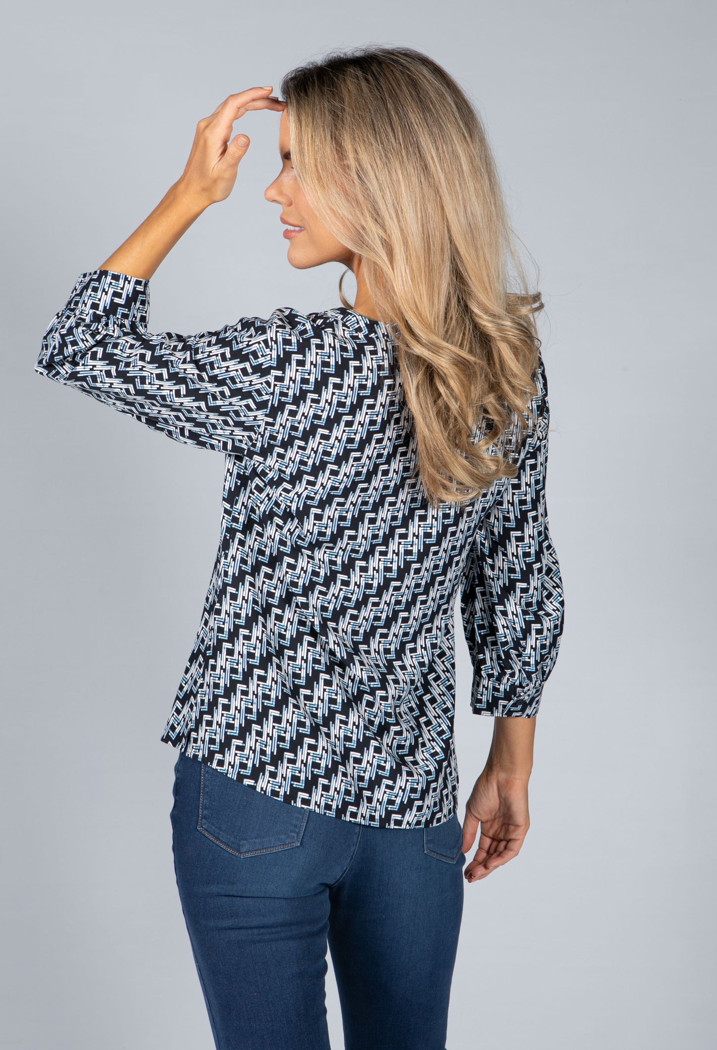 Geometric Pattern Blouse