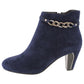 Navy Microfibre Plain Front Elegant Boot-1