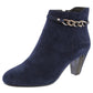 Navy Microfibre Plain Front Elegant Boot-1