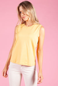 Jersey top Ilayda in Orange Sorbet