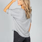 Super Soft Printed Neckline Pullover in Light Grey