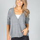 Peace Fine Knit Cardigan in Mid Grey