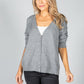 Peace Fine Knit Cardigan in Mid Grey