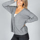 Peace Fine Knit Cardigan in Mid Grey