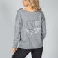 Peace Fine Knit Cardigan in Mid Grey