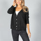 Peace Fine Knit Cardigan in Black