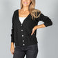 Peace Fine Knit Cardigan in Black