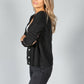 Peace Fine Knit Cardigan in Black