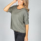 Super Soft Printed Neckline Pullover in Khaki