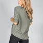 Super Soft Printed Neckline Pullover in Khaki