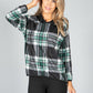 Bottle Green Tartan Print Jumper