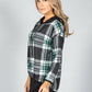 Bottle Green Tartan Print Jumper