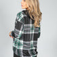 Bottle Green Tartan Print Jumper