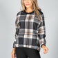 Coffee Tartan Print Jumper