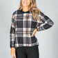 Coffee Tartan Print Jumper