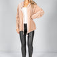 PAMELA SCOTT BLUSH VELVET OPEN HOODIE