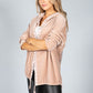 PAMELA SCOTT BLUSH VELVET OPEN HOODIE