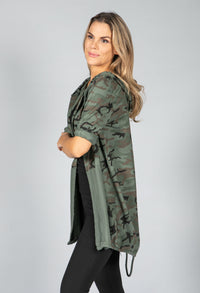 Camo Open Hoodie