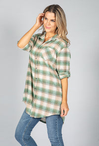 Soft Moss Check Shirt