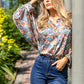 Groovy Paisley Print Shirt in Soft Beige