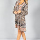 PAMELA SCOTT CREAM LEOPARD PRINT SHIRT DRESS