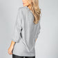 Fine Knit Star Design Top in Light Grey