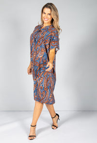 Paisley Print Midi Dress-1