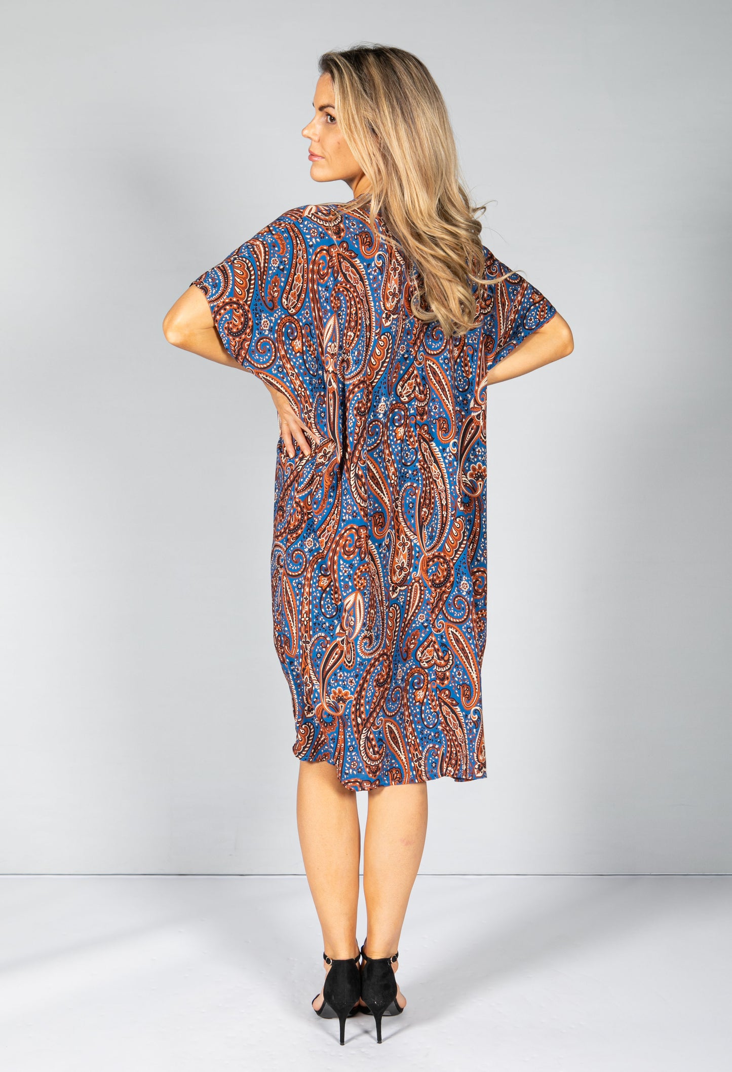 Paisley Print Midi Dress-1