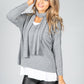 PAMELA SCOTT GREY JUMPER WITH MATCHING SCARF