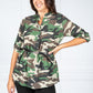 Belt Camo Blouse in Khaki