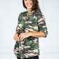 Belt Camo Blouse in Khaki