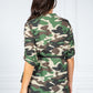 Belt Camo Blouse in Khaki