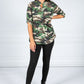 Belt Camo Blouse in Khaki