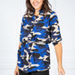 Belt Camo Shirt in Marine Blue