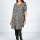 Cheetah Print Dress in Light Grey