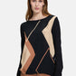 Geometric Drawstring Jumper