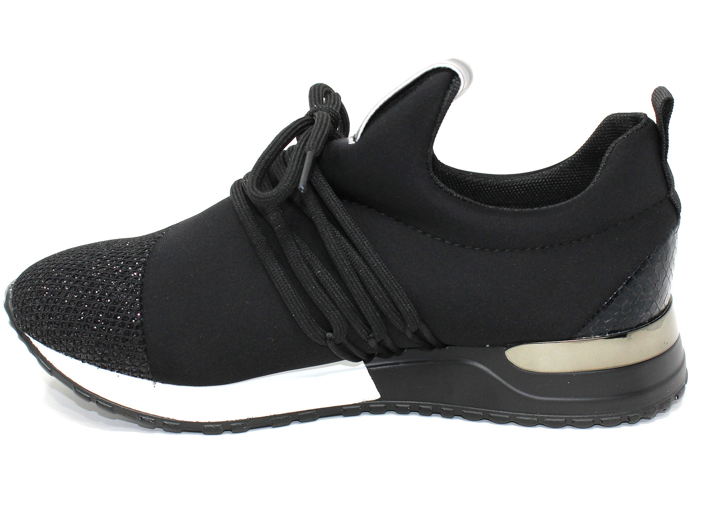 Black slip on trainer