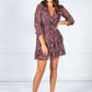 Port Paisley Print Ruffle Dress