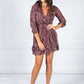 Port Paisley Print Ruffle Dress