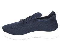 Navy Pull-on elasticated Trainer