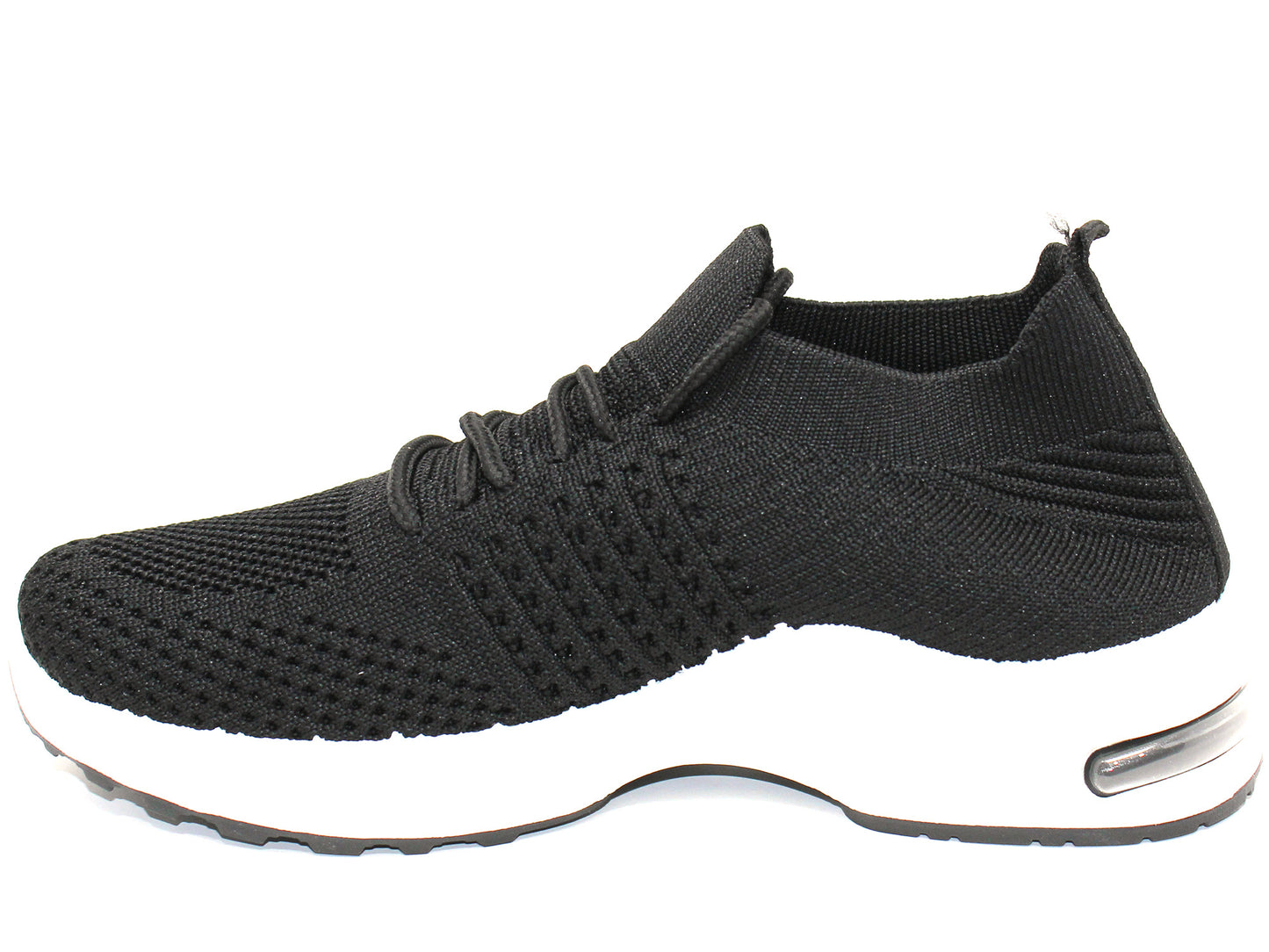 Black Pull-on Elasticated Trainer