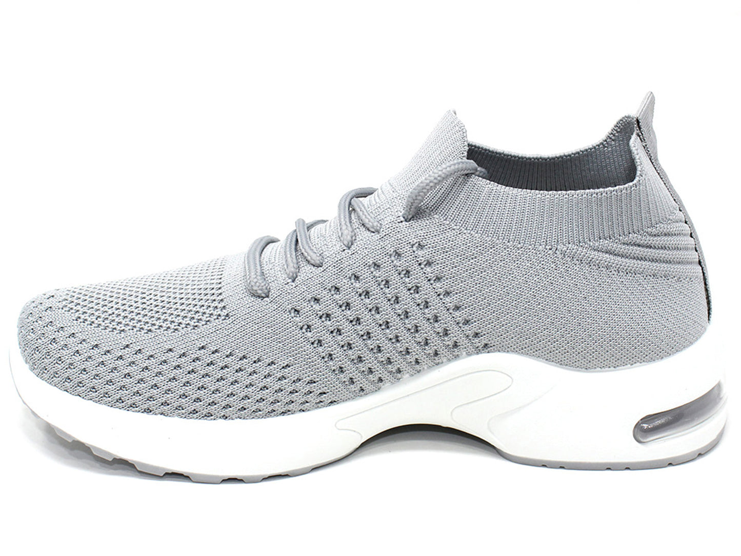 Grey Pull-on Elasticated Trainer