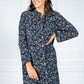 PAMELA SCOTT BLUE FLORAL SHIRT DRESS